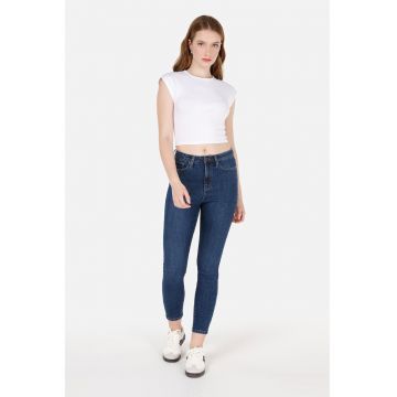 Blugi crop skinny - Albastru