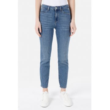 Blugi crop slim fit 703 Carla - Albastru