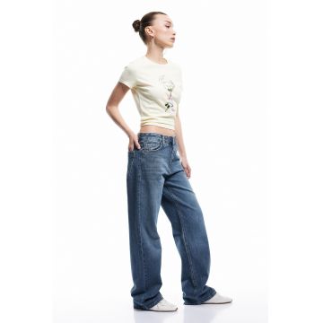 Blugi cu croiala ampla - Albastru inchis