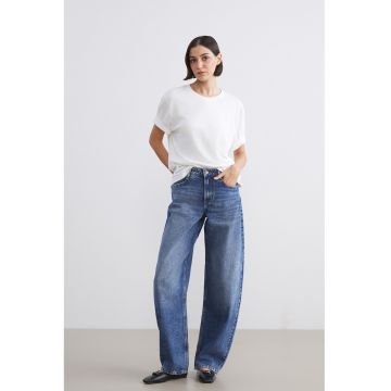 Blugi cu croiala ampla - Albastru melange