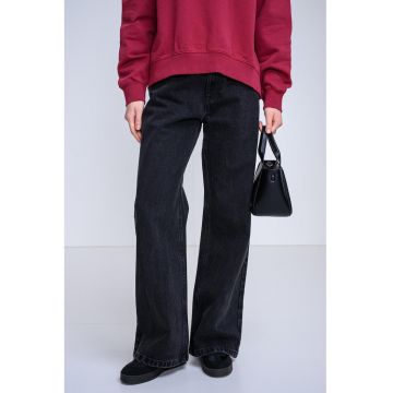 Blugi cu croiala ampla - Negru stins