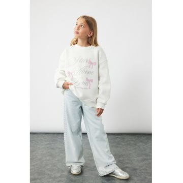 Blugi cu croiala ampla si tinte - Albastru pal