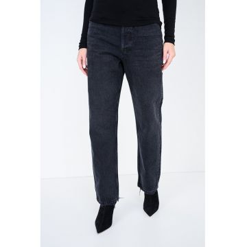 Blugi cu talie medie si croiala lejera 90's - Negru stins