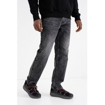 Blugi drepti - Gri inchis melange