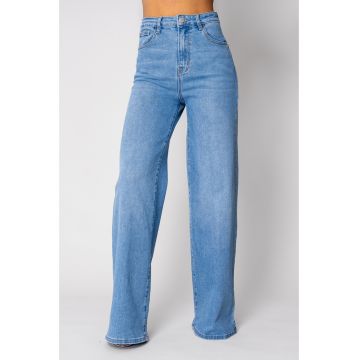 Blugi elastici largi Light Blue 19709 - Albastru deschis