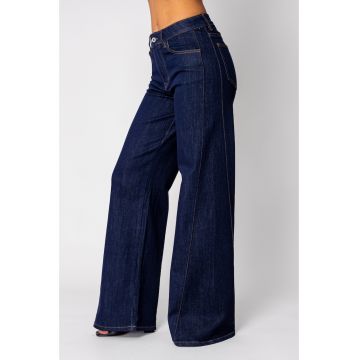 Blugi elastici largi Navy 19704 - BLUE