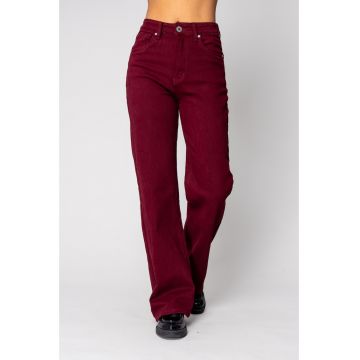 Blugi elastici regular Burgundy 19451 - Visiniu