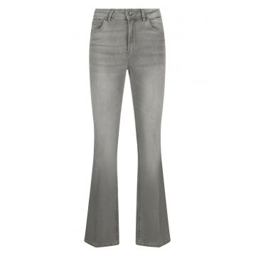 Blugi evazati cu talie inalta - Gri