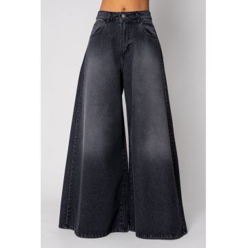 Blugi foarte largi Dark Grey 19524 - Gri inchis