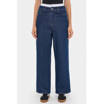 Blugi pentru dama -  bumbac - talie inalta - albastru