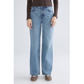 Blugi relaxed fit - Albastru pastel