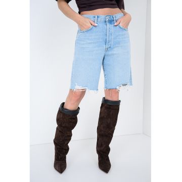 Blugi scurti cu aspect deteriorat 90s - Albastru deschis