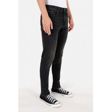 Blugi skinny cu 5 buzunare - Negru stins