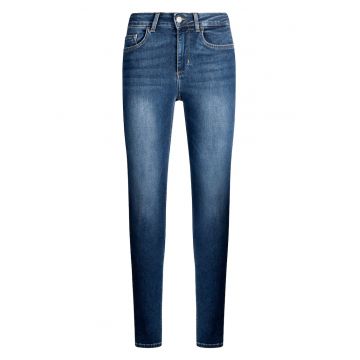 Blugi skinny cu talie inalta - Albastru inchis