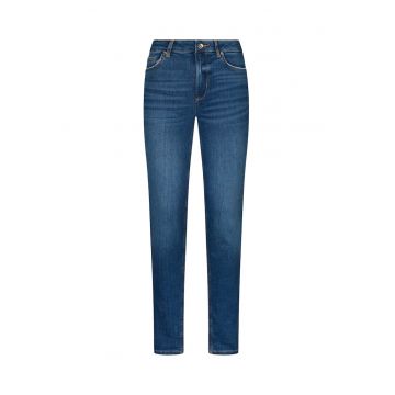 Blugi skinny cu talie inalta - Bleumarin