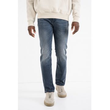 Blugi slim-fit cu aspect decolorat - Albastru prafuit