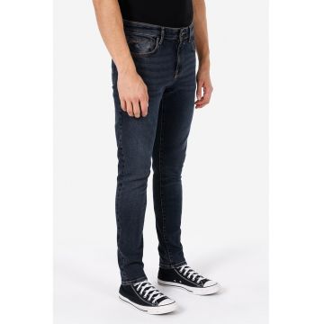 Blugi slim fit cu talie joasa Danny - Albastru