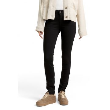 Blugi slim fit cu talie medie - Negru