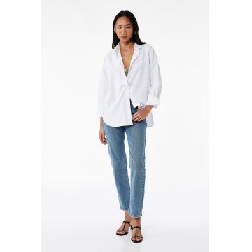 Blugi slim fit drepti Eve - Albastru prafuit