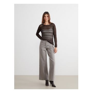 Blugi uni cu croiala ampla - Gri deschis