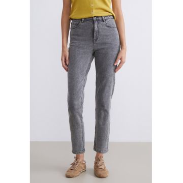 Blugi uni slim fit - Gri melange