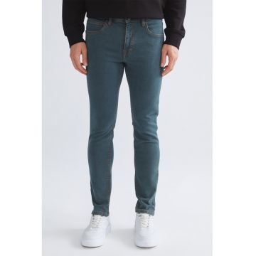 Blugi uni super skinny - Albastru petrol