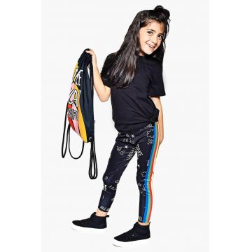 Colanti cu imprimeu grafic - Alb/Verde/Albastru ultramarin