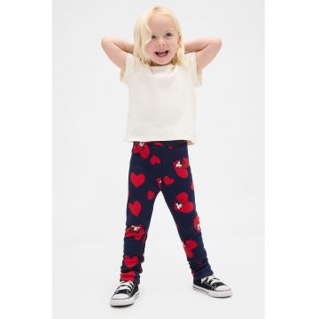 Colanti cu Minnie Mouse - Rosu vermillion/Bleumarin