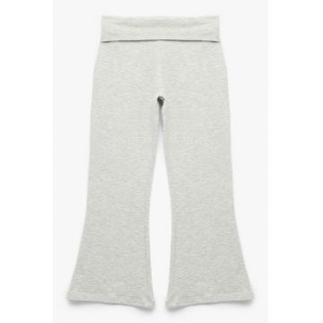 Colanti evazati cu talie inalta - Gri deschis