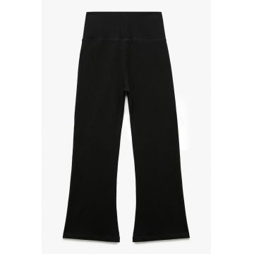 Colanti evazati cu talie inalta - Negru