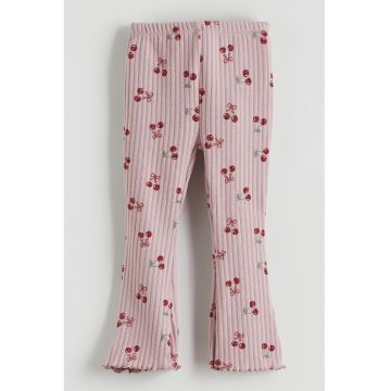 Colanti striati din amestec de bumbac - Lila