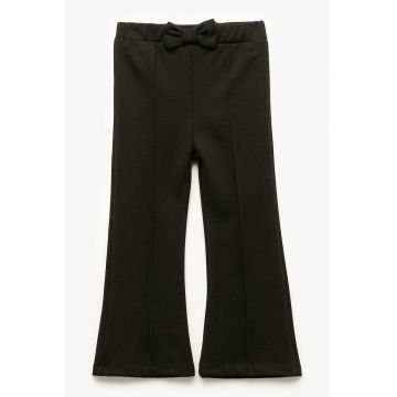 Pantaloni bootcut cu funda - Negru