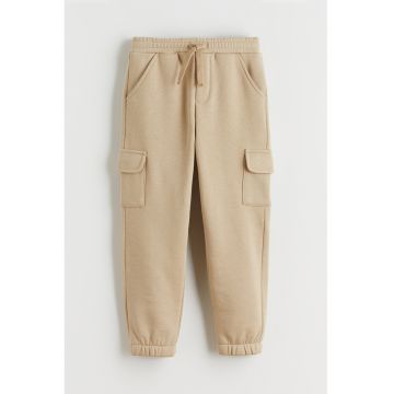 Pantaloni cargo cu captuseala calduroasa - Maro nisip