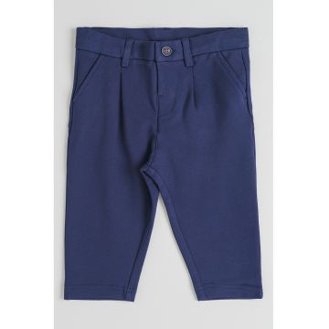 Pantaloni chino cu model uni - Bleumarin