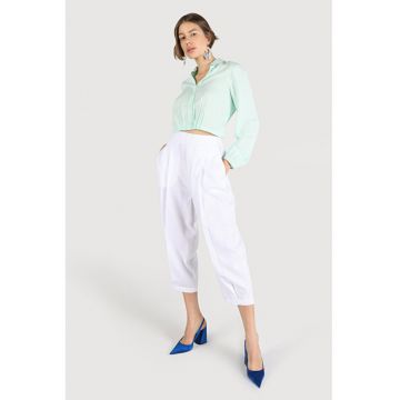 Pantaloni De Dama Alb Regular Fit - White