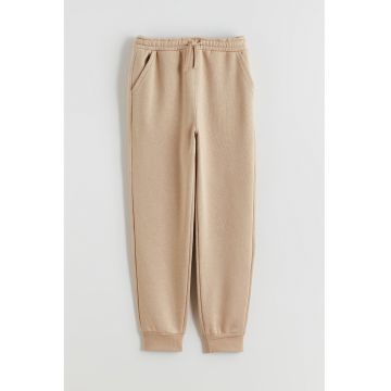 Pantaloni de trening cu captuseala din fleece - Bej