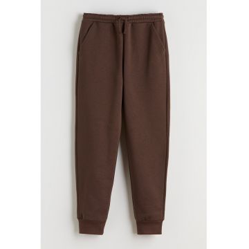 Pantaloni de trening cu captuseala din fleece - Maro inchis
