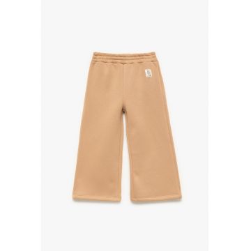 Pantaloni de trening cu croiala ampla si talie elastica - Bej