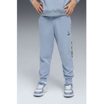 Pantaloni de trening cu logo - Negru/Albastru azur