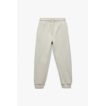 Pantaloni de trening cu snur de ajustare - Gri deschis