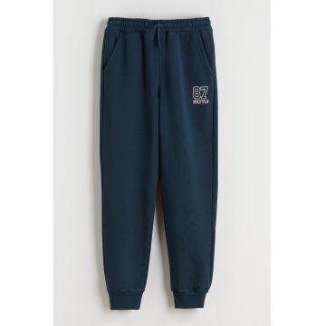 Pantaloni de trening cu snur si buzunare - Albastru petrol