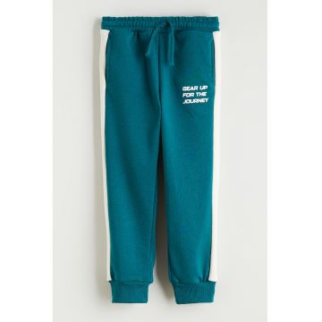 Pantaloni de trening din amestec de bumbac - Verde persan