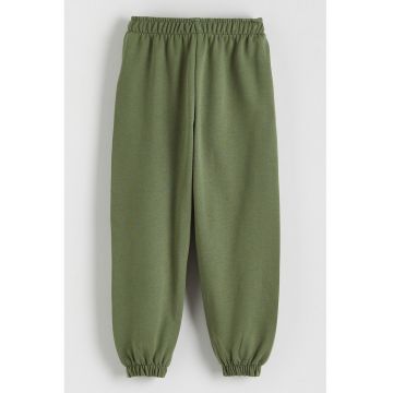 Pantaloni de trening din bumbac cu croiala conica - Verde