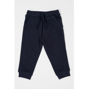 Pantaloni de trening din bumbac cu talie ajustabila - Corai - Bleumarin -