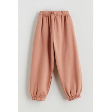 Pantaloni de trening relaxed fit cu talie elastica - Roz prafuit