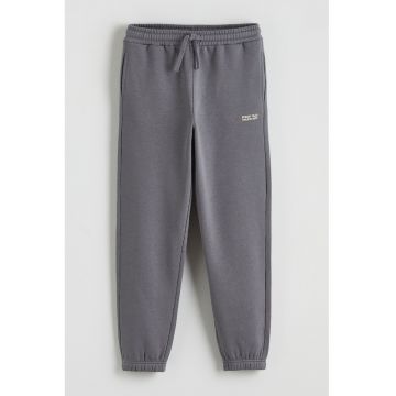Pantaloni regular fit de trening cu snur in talie - Gri inchis