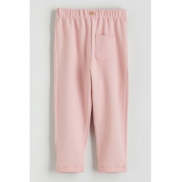 Pantaloni regular fit de trening cu talie elastica - Roz