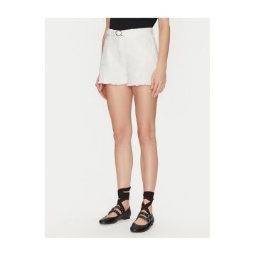 Pantaloni scurti dama - din denim -  ecru