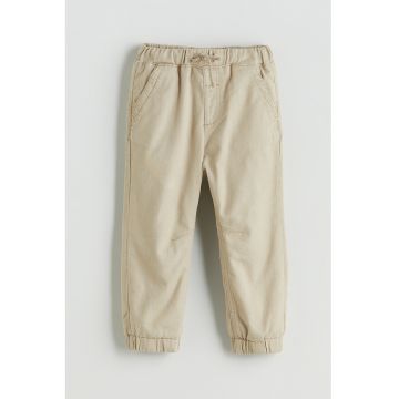 Pantaloni uni cu snur - Bej