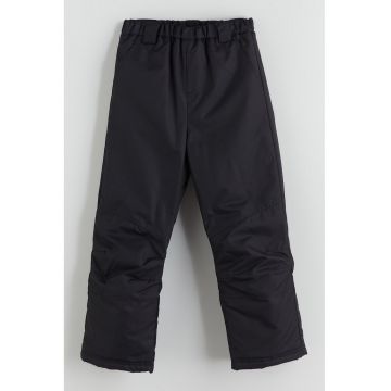 Pantaloni uni regular fit - Negru stins